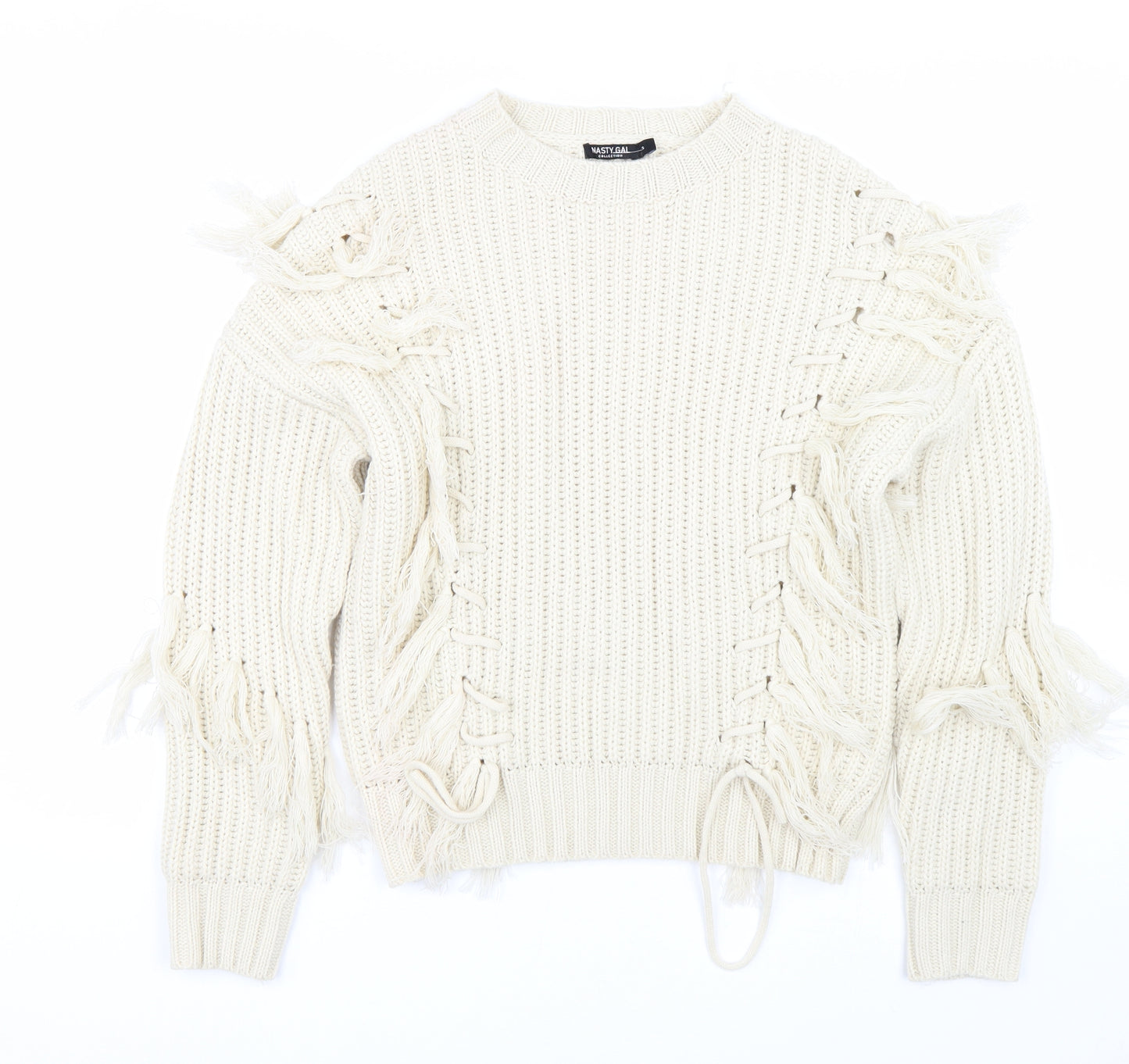 Nasty Gal Womens Beige   Pullover Jumper Size S