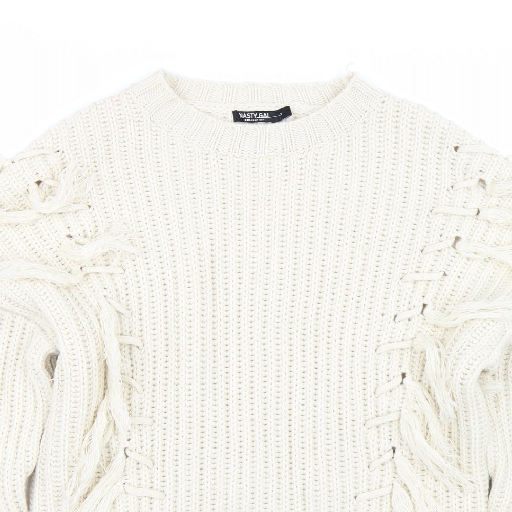 Nasty Gal Womens Beige   Pullover Jumper Size S