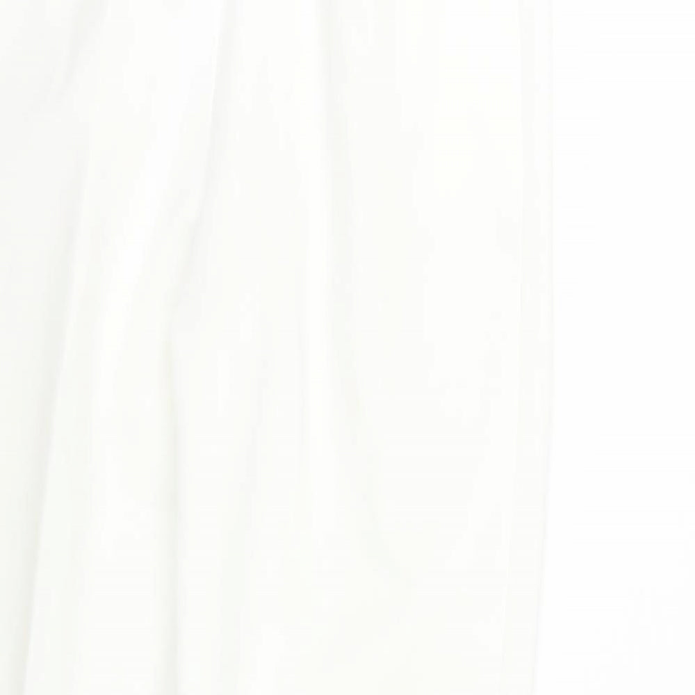 Preworn Womens White   Trousers  Size 12 L28 in