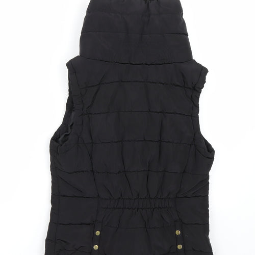 H&M Womens Black   Gilet Coat Size S