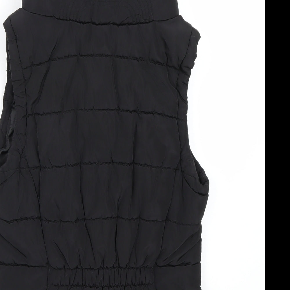 H&M Womens Black   Gilet Coat Size S
