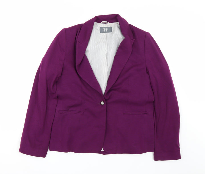 BHS Womens Purple Jacket Suit Size 16