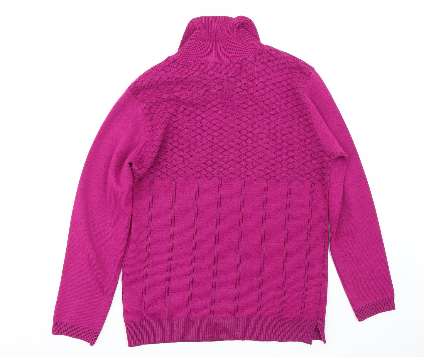 Impressions Womens Purple Striped  Pullover Jumper Size M
