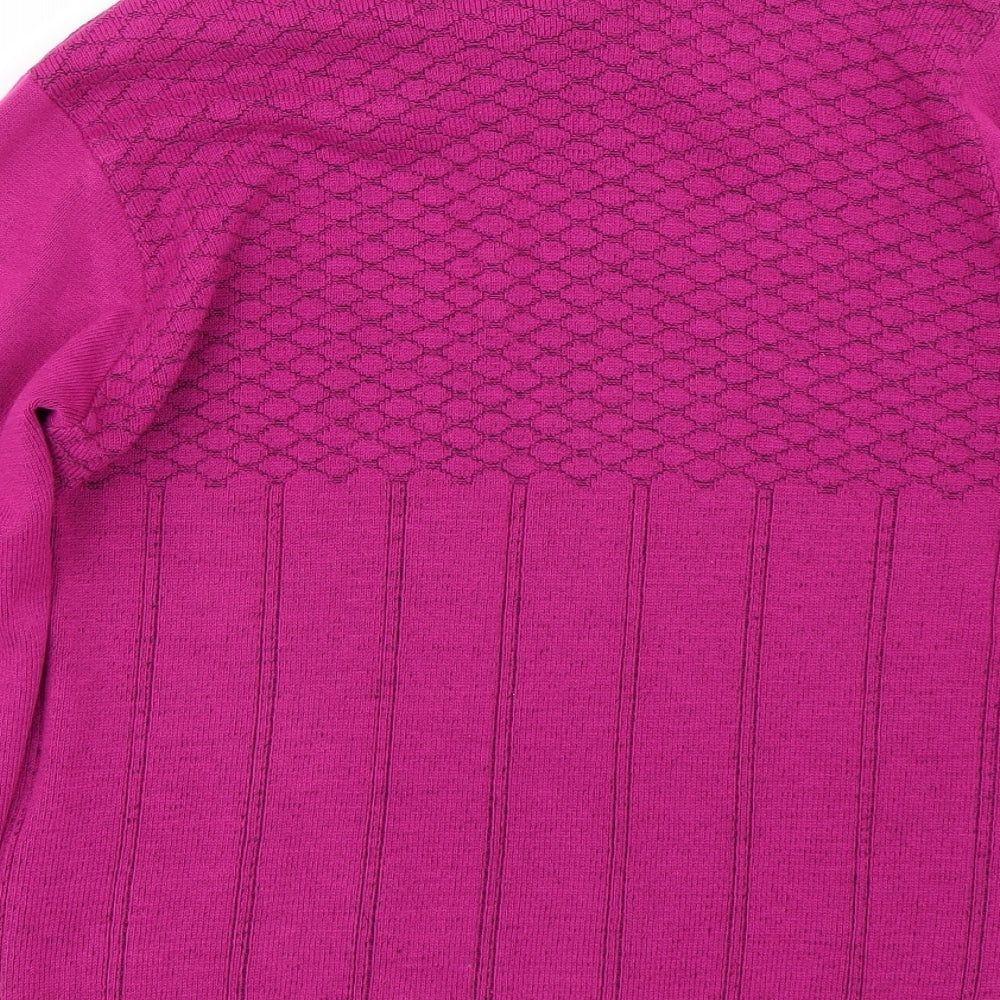 Impressions Womens Purple Striped  Pullover Jumper Size M