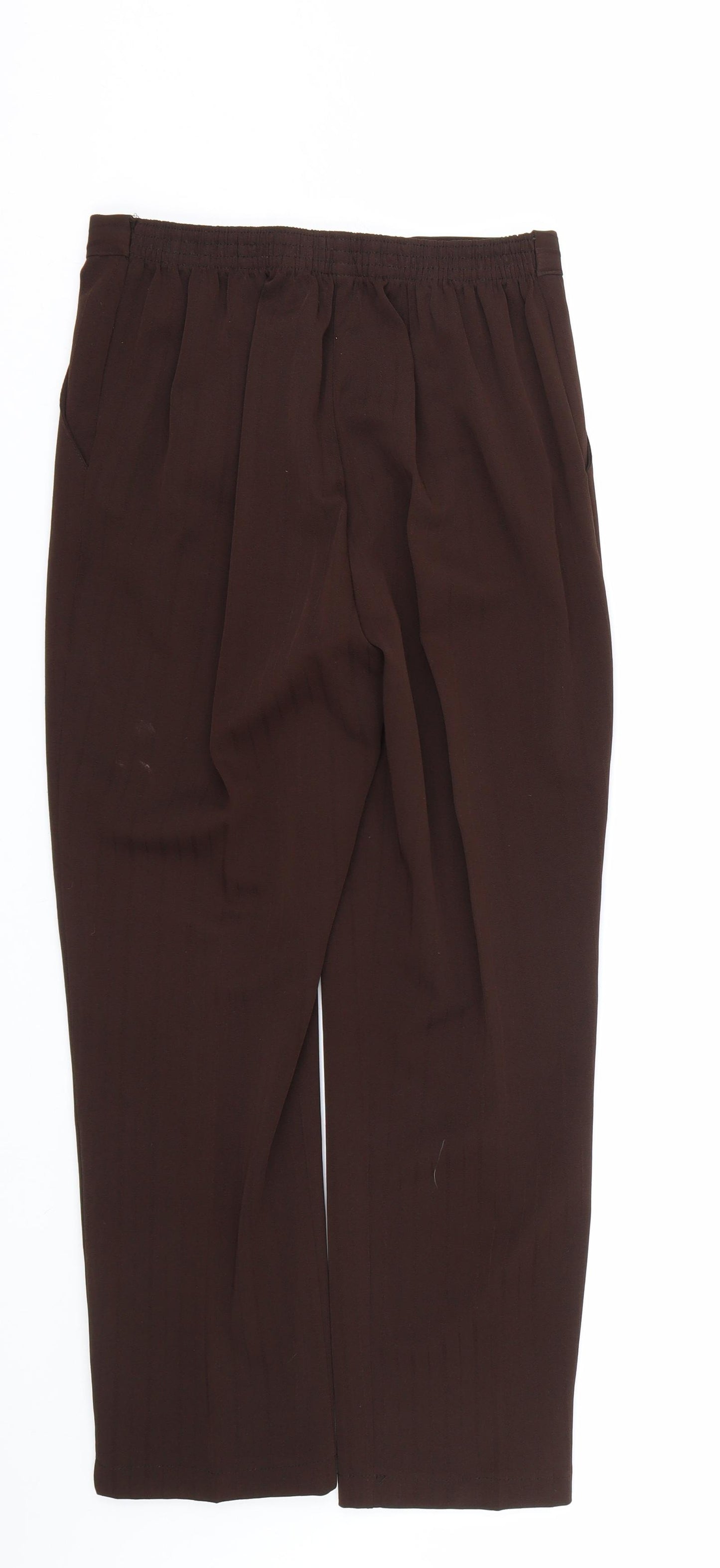 Preworn Womens Brown   Trousers  Size 12 L25 in