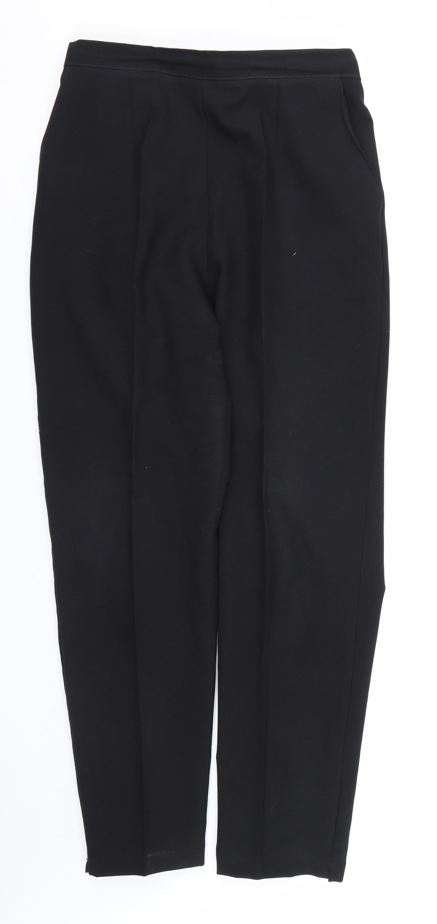 Preworn Womens Black   Trousers  Size 12 L27 in
