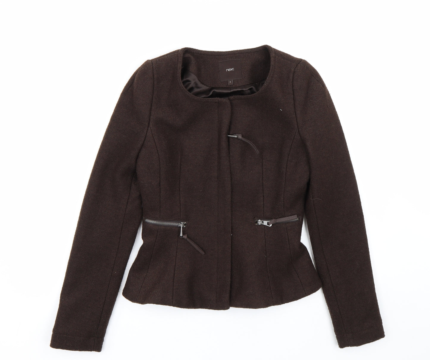 NEXT Womens Brown   Overcoat Coat Size 8