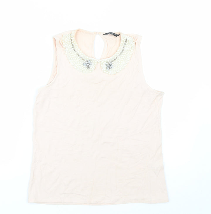 Internacionale Womens Pink Basic Tank Size 10