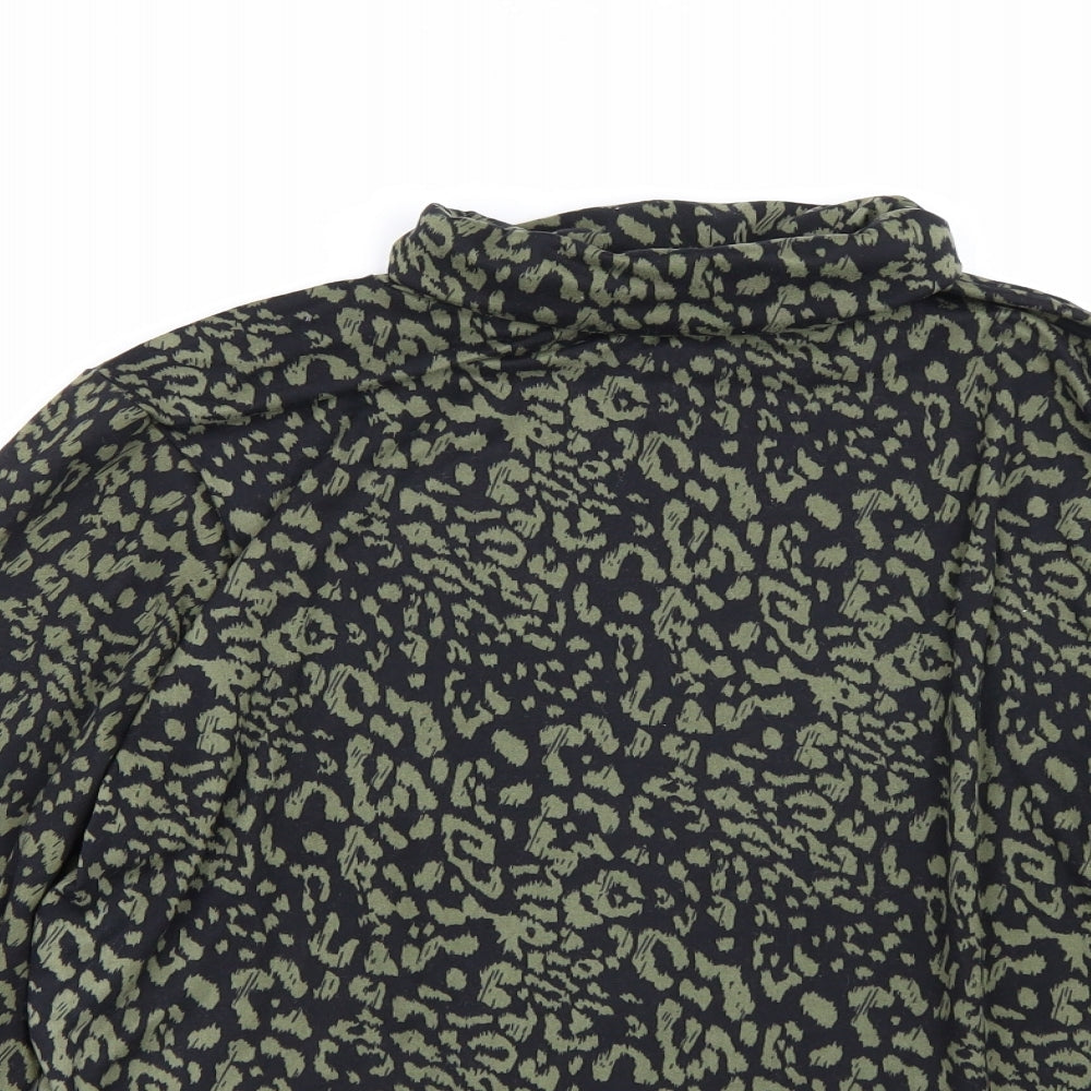PEP&co Womens Green Animal Print  Basic T-Shirt Size 18
