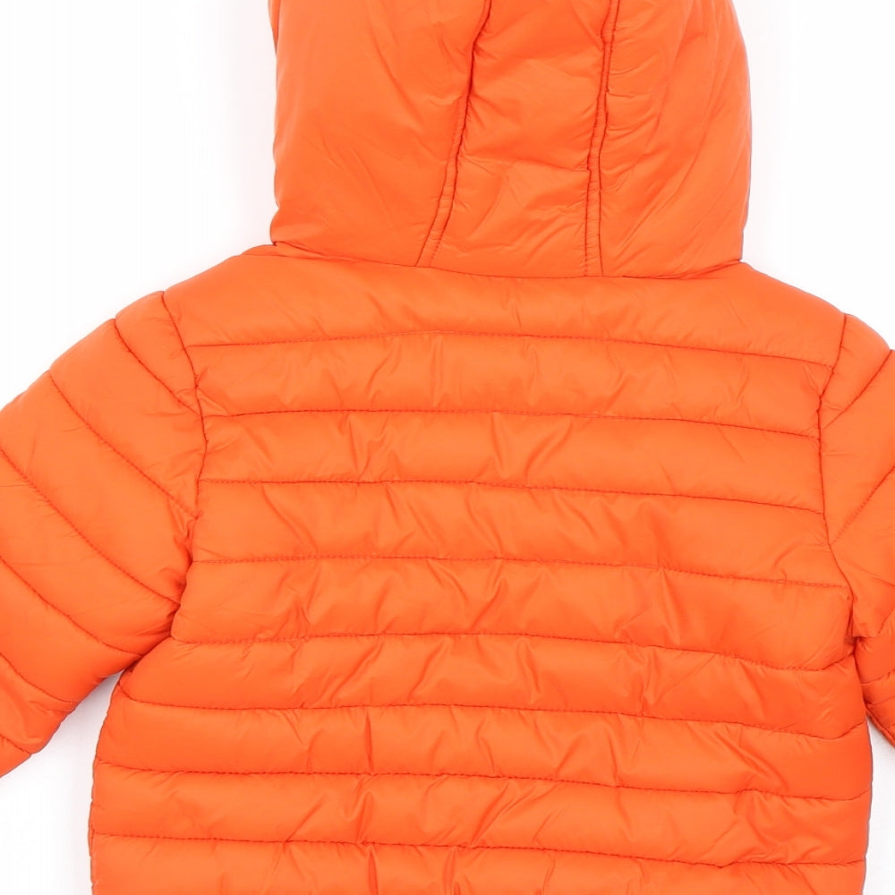 F&F Boys Orange   Puffer Jacket Coat Size 3-4 Years
