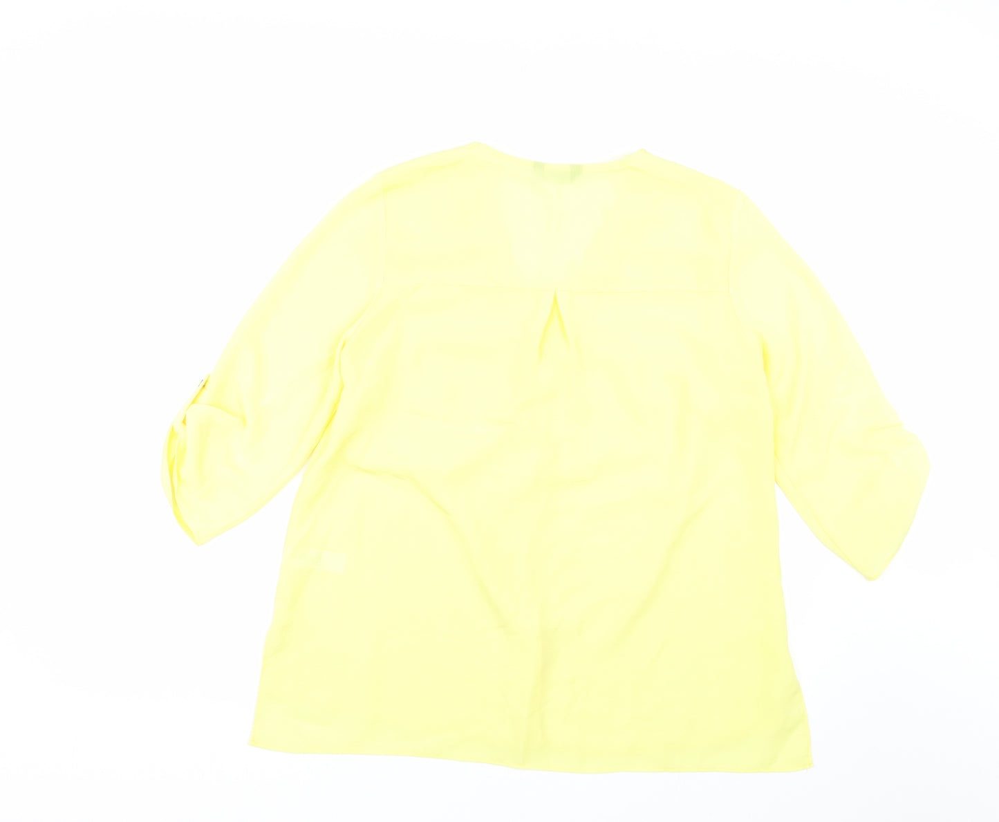F&F Womens Yellow   Basic Blouse Size 12