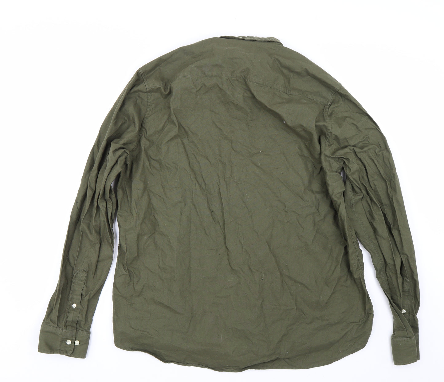 NEXT Mens Green    Button-Up Size 2XL