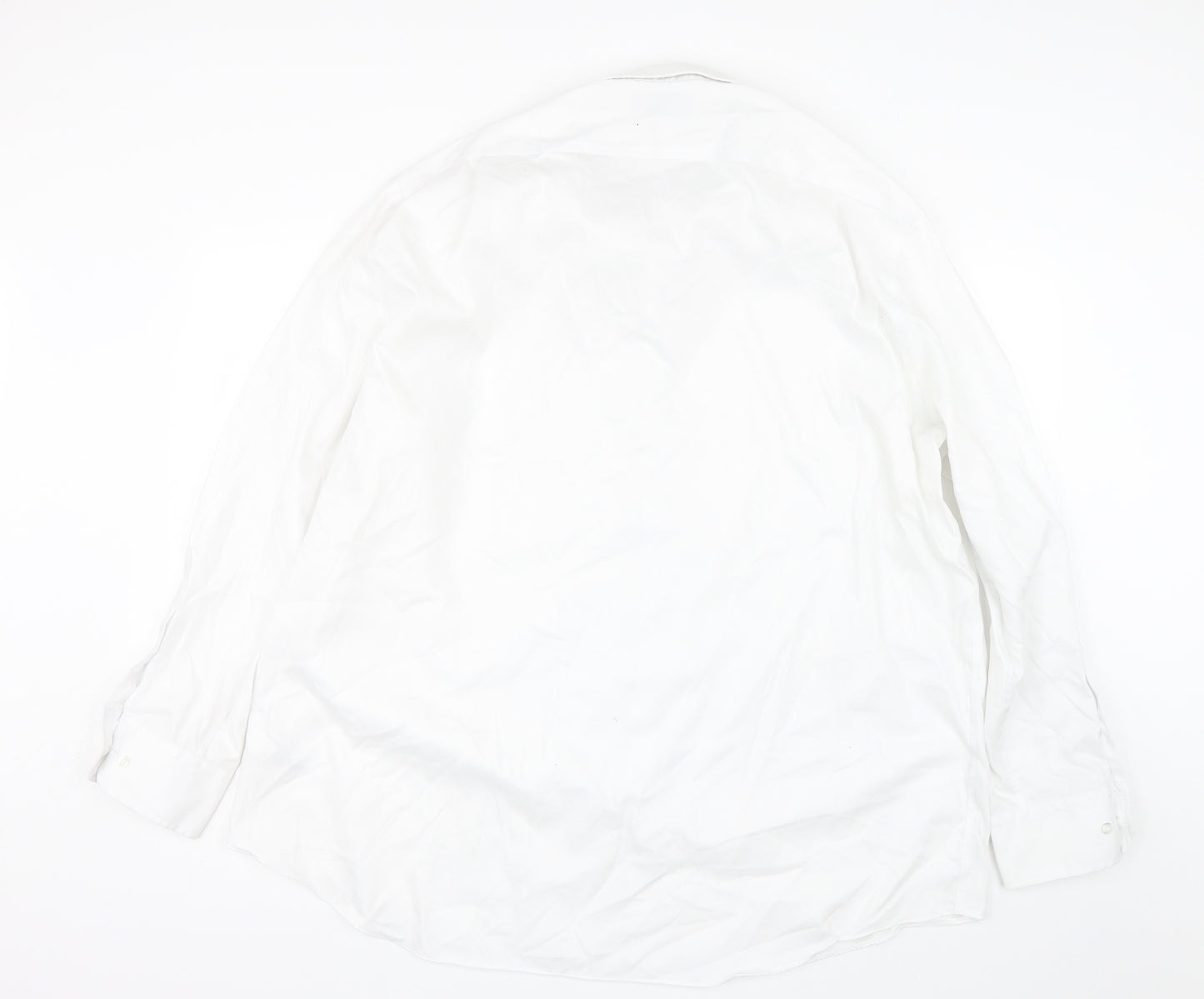M&S Mens White    Dress Shirt Size 19