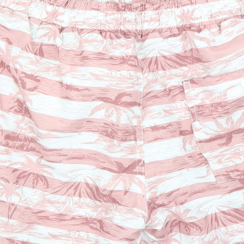 Preworn Mens Pink Striped  Athletic Shorts Size M