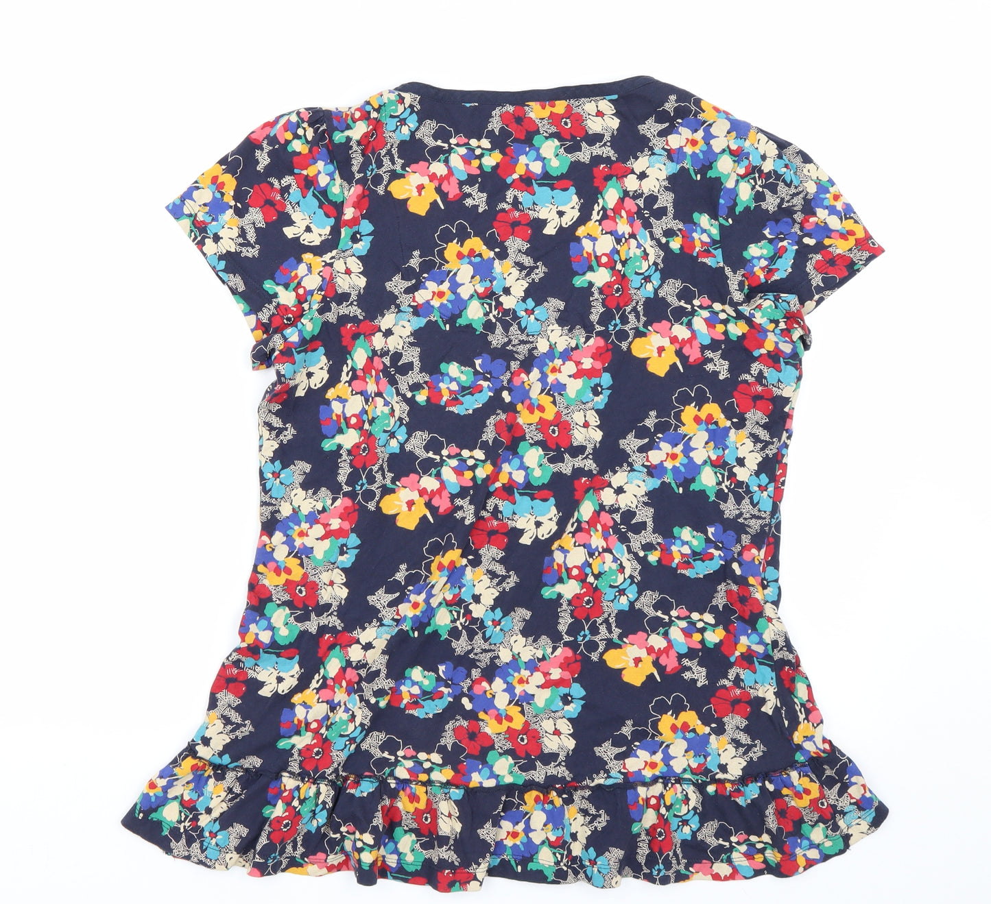 M&S Womens Multicoloured Floral  Basic T-Shirt Size 14