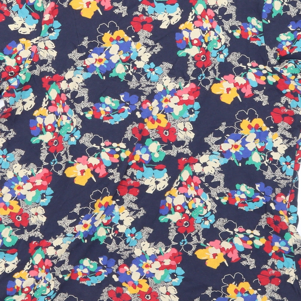 M&S Womens Multicoloured Floral  Basic T-Shirt Size 14