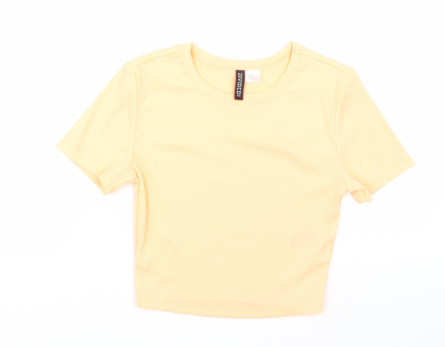 H&M Womens Orange   Cropped T-Shirt Size XS