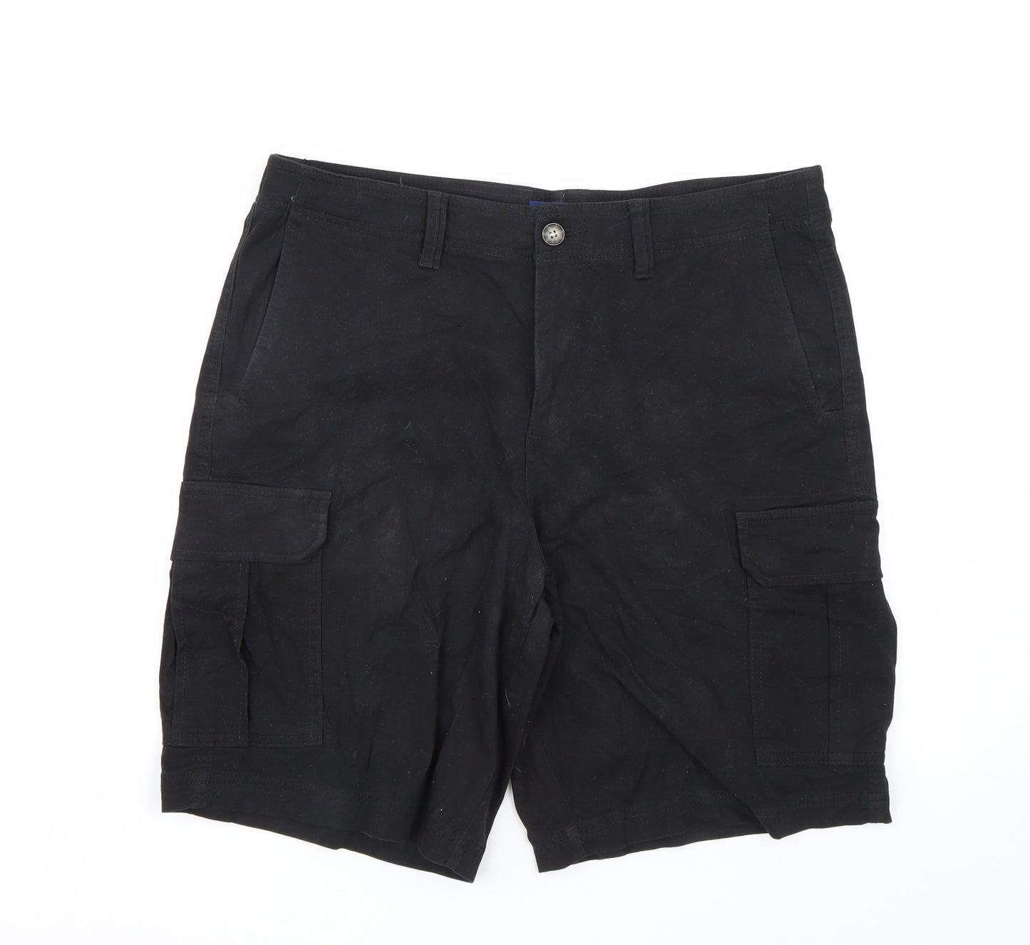 George Mens Black   Cargo Shorts Size 34