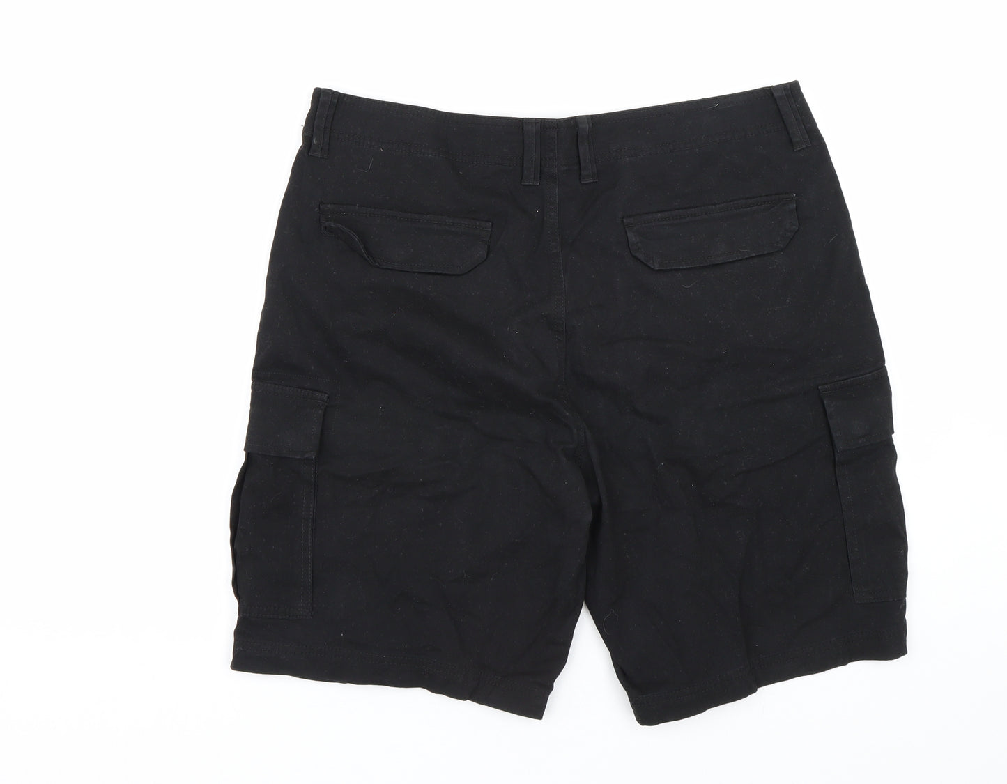 George Mens Black   Cargo Shorts Size 34