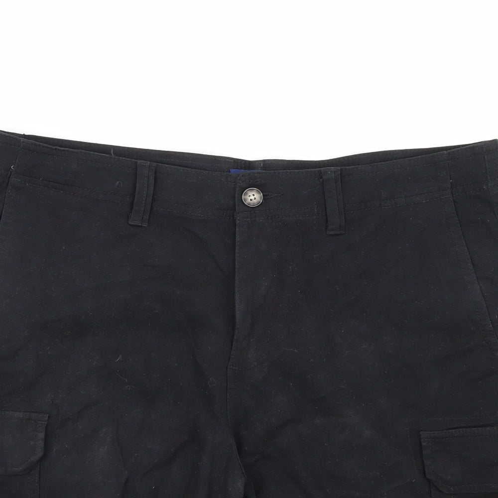 George Mens Black   Cargo Shorts Size 34