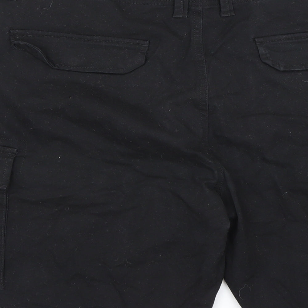 George Mens Black   Cargo Shorts Size 34