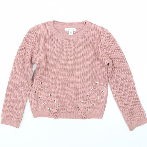 Primark Girls Pink   Pullover Jumper Size 7-8 Years