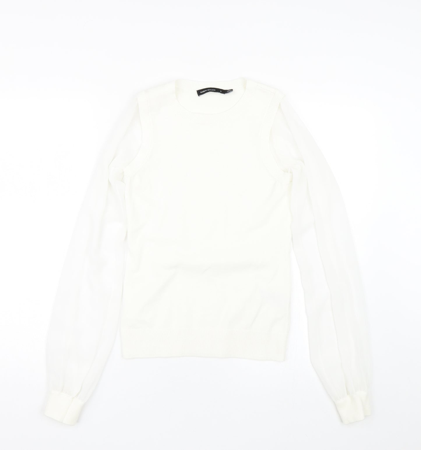 Karen Millen Womens White   Basic T-Shirt Size S