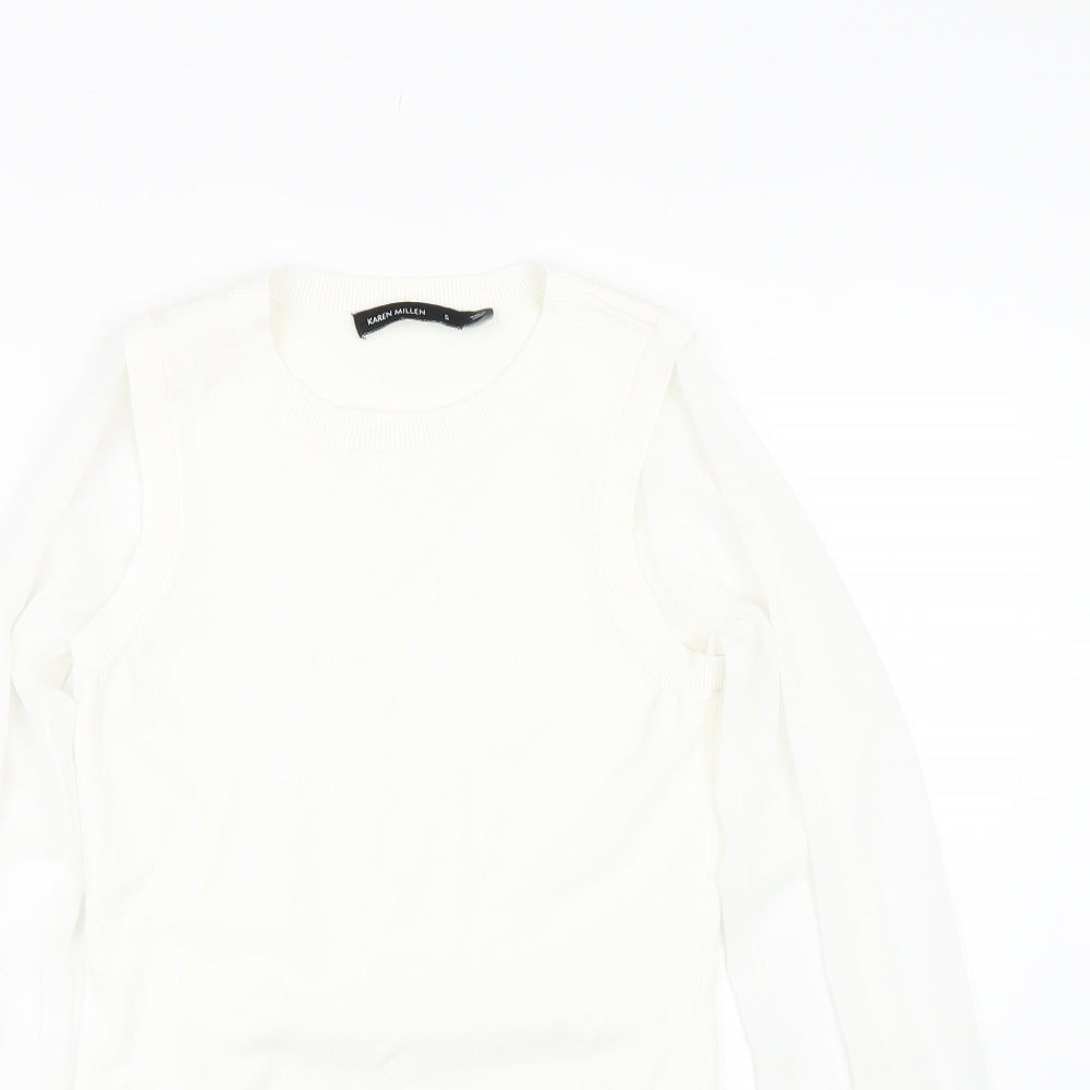 Karen Millen Womens White   Basic T-Shirt Size S