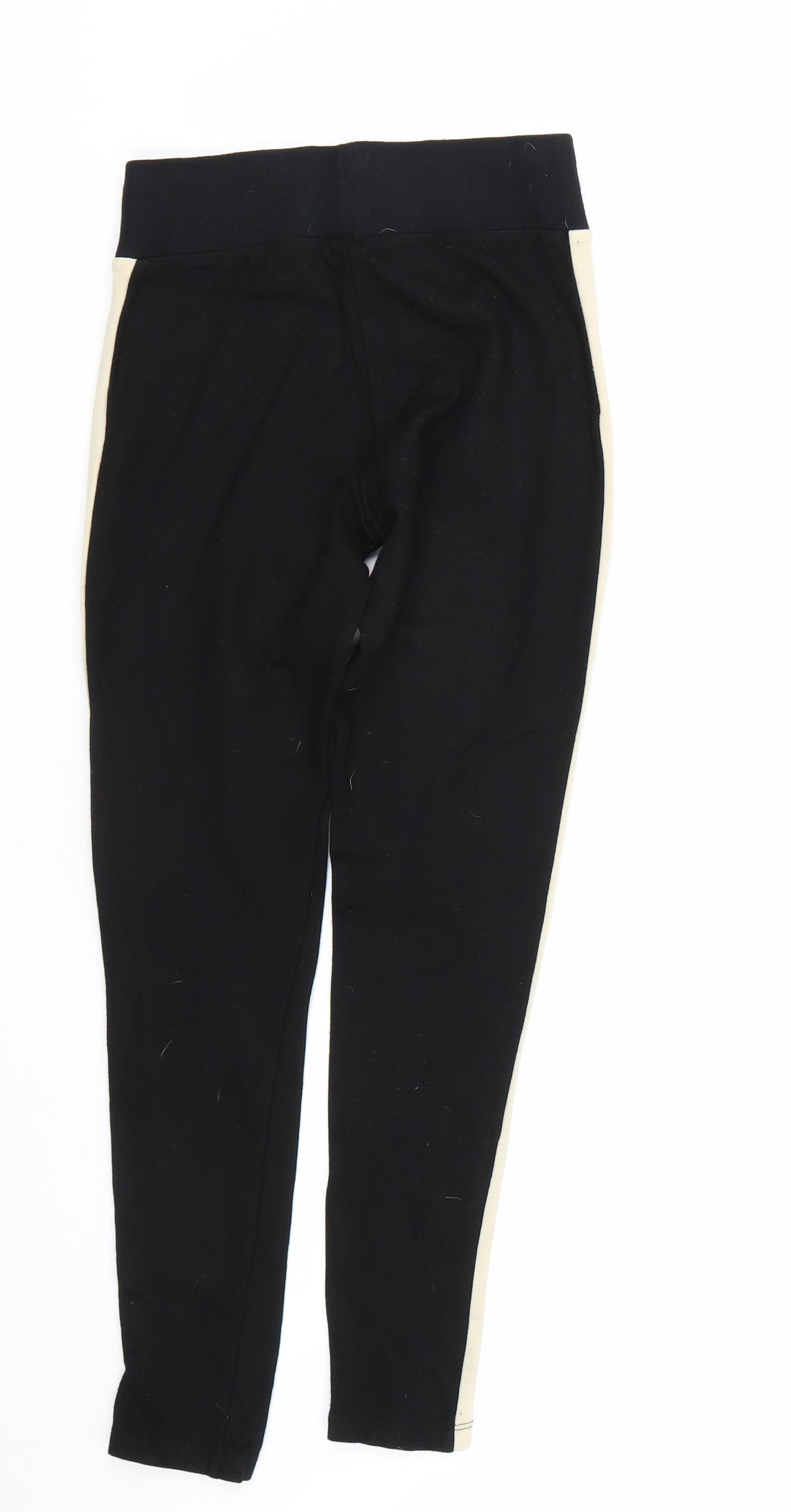 NEXT Womens Black Striped  Capri Leggings Size 8 L26 in