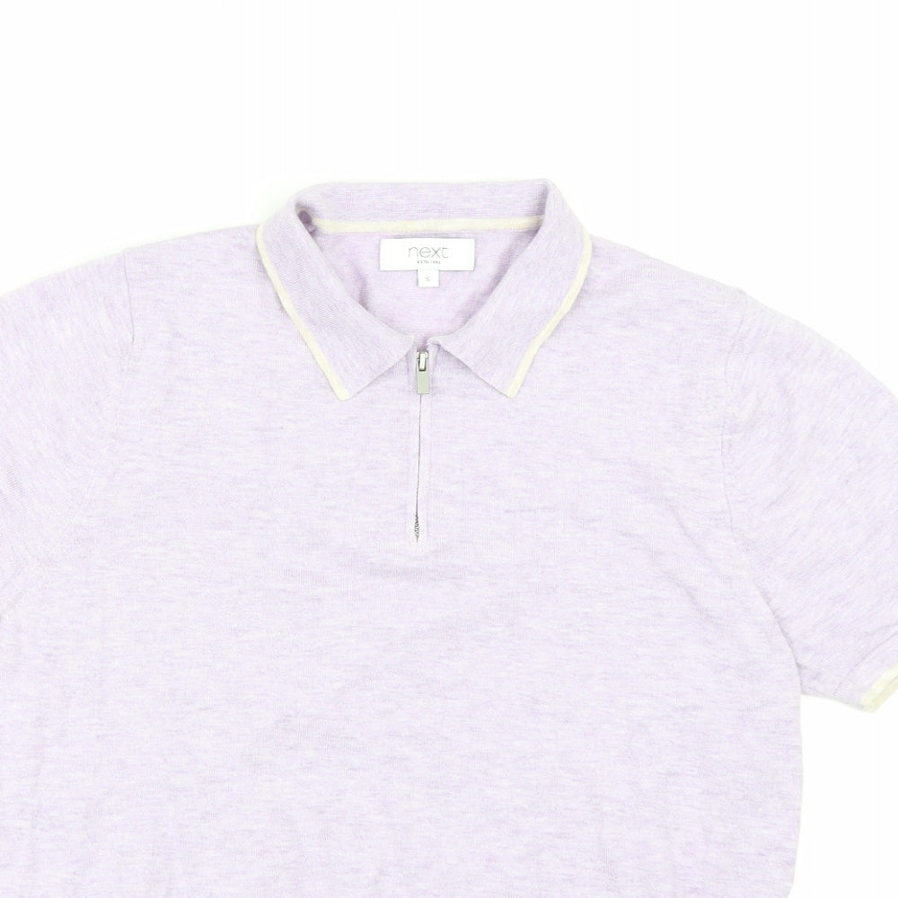 NEXT Mens Purple    Polo Size S