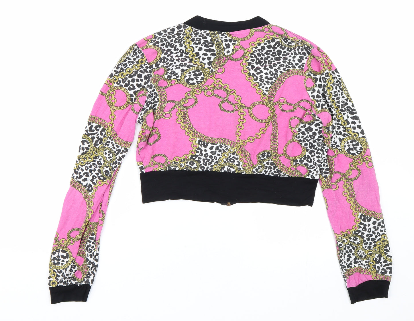 Kylie Girls Pink Animal Print  Jacket  Size 11-12 Years