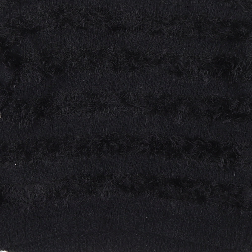 Topshop Womens Black Striped  Pullover Jumper Size 8