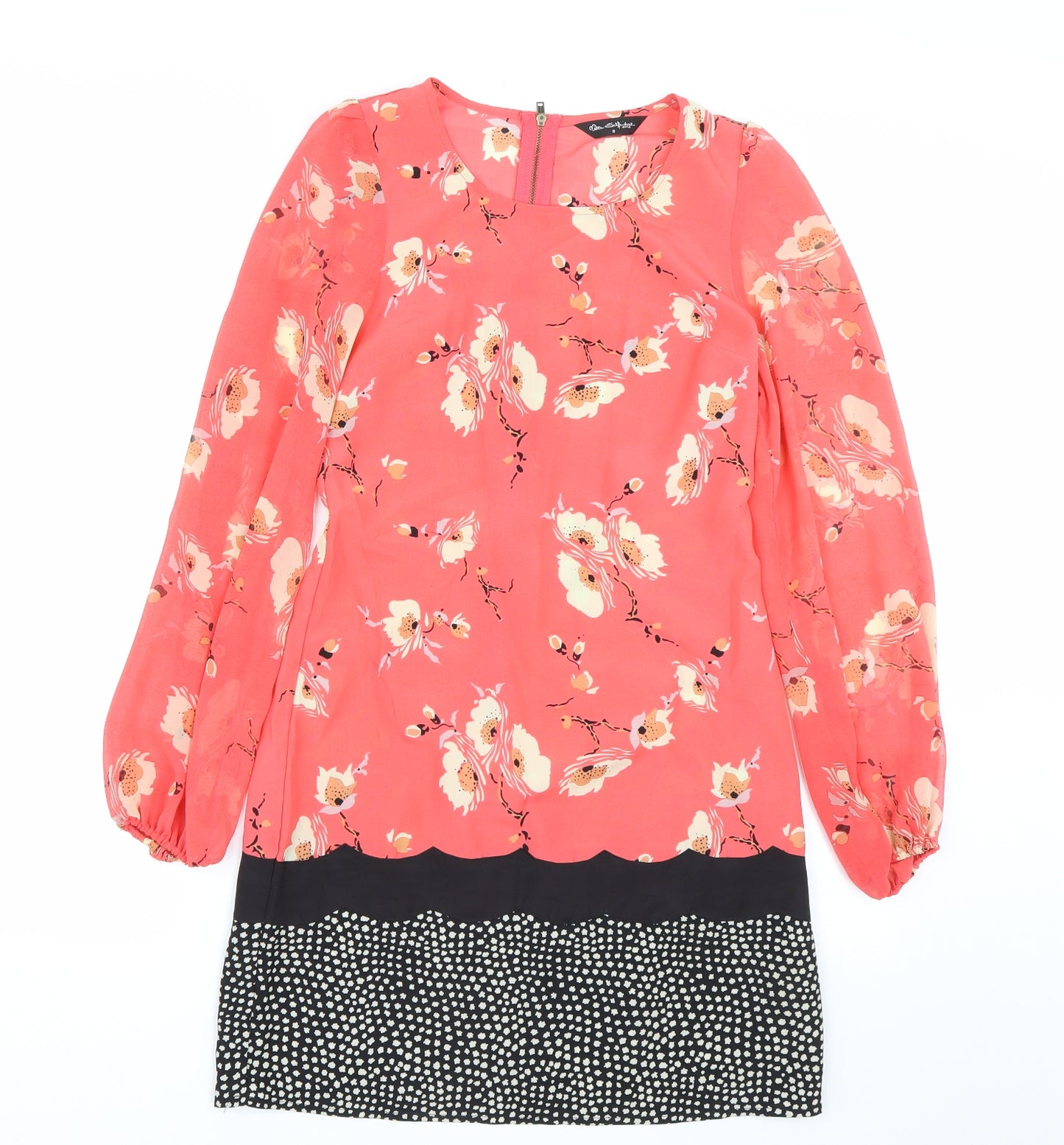 Miss Selfridge Womens Pink Floral  T-Shirt Dress  Size 8