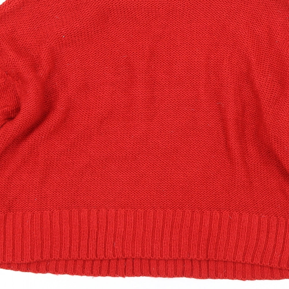 New Look Womens Red   Pullover Jumper Size M
