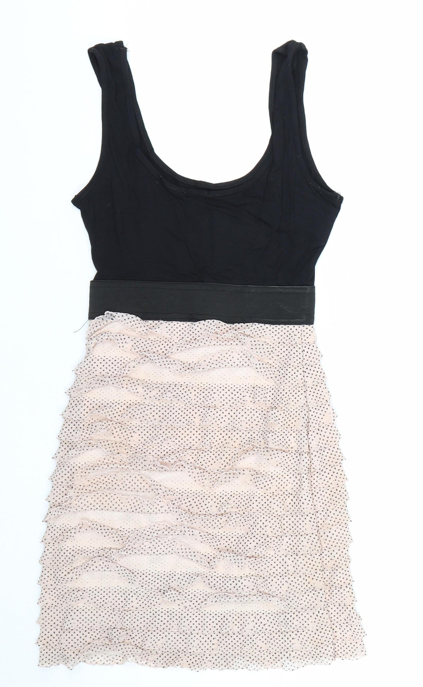 New Look Womens Pink Polka Dot  Tank Dress  Size 8