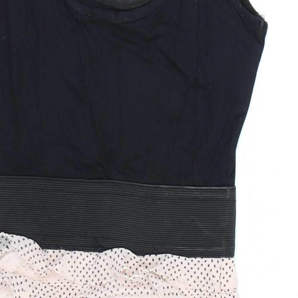 New Look Womens Pink Polka Dot  Tank Dress  Size 8