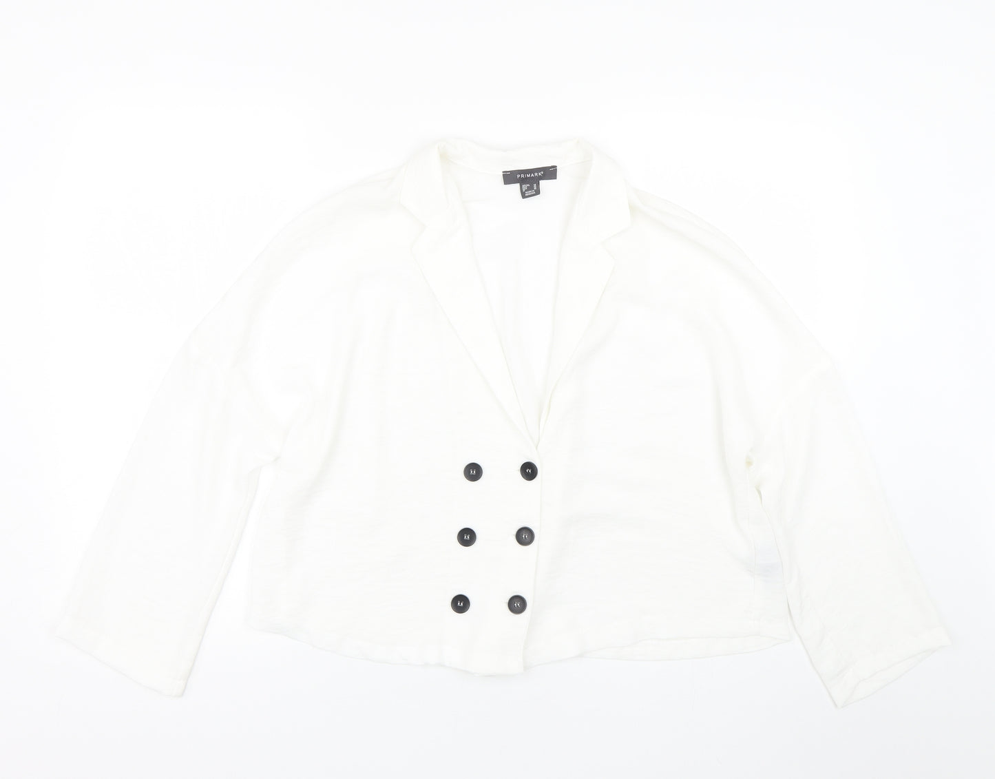 Primark Womens White   Basic Button-Up Size 14