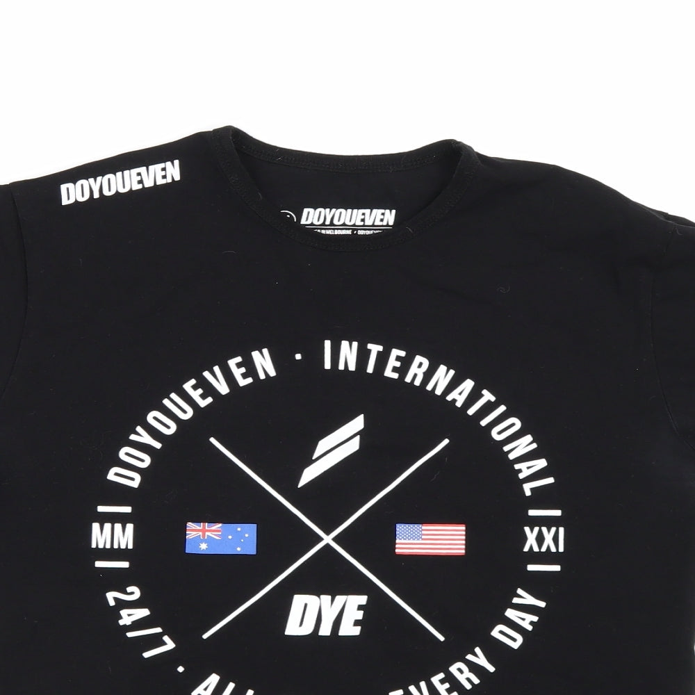 Doyoueven Mens Black    T-Shirt Size M