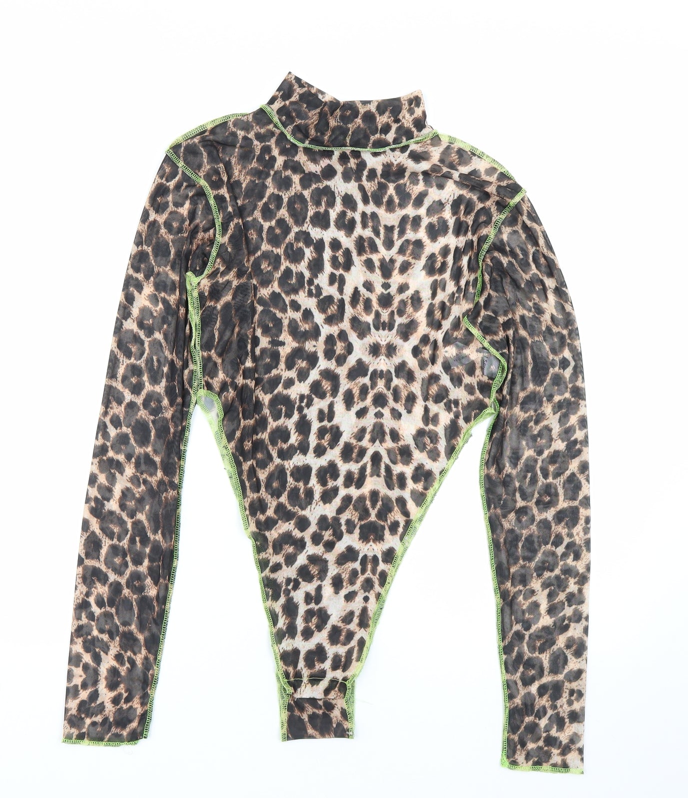 I SAW IT FIRST Womens Brown Animal Print  Catsuit One-Piece Size 12