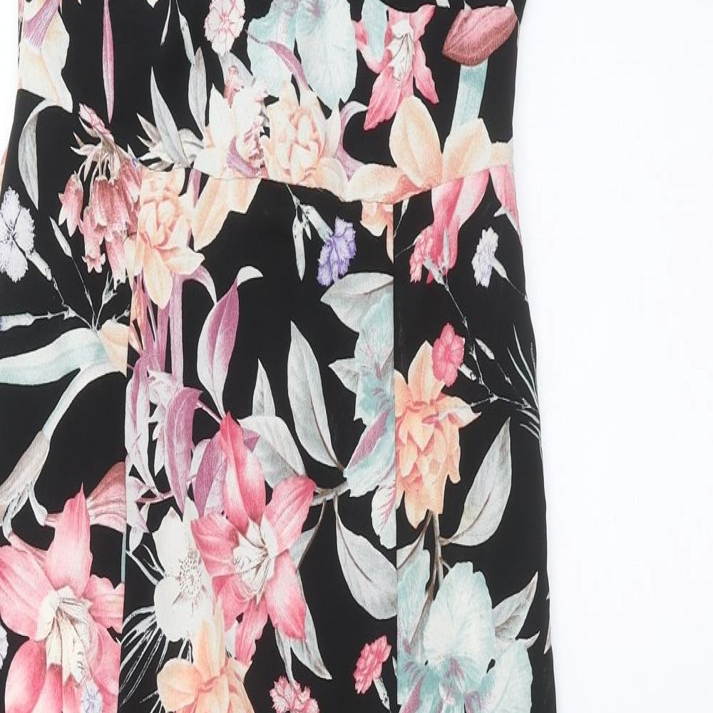 New Look Womens Black Floral  Maxi  Size 10