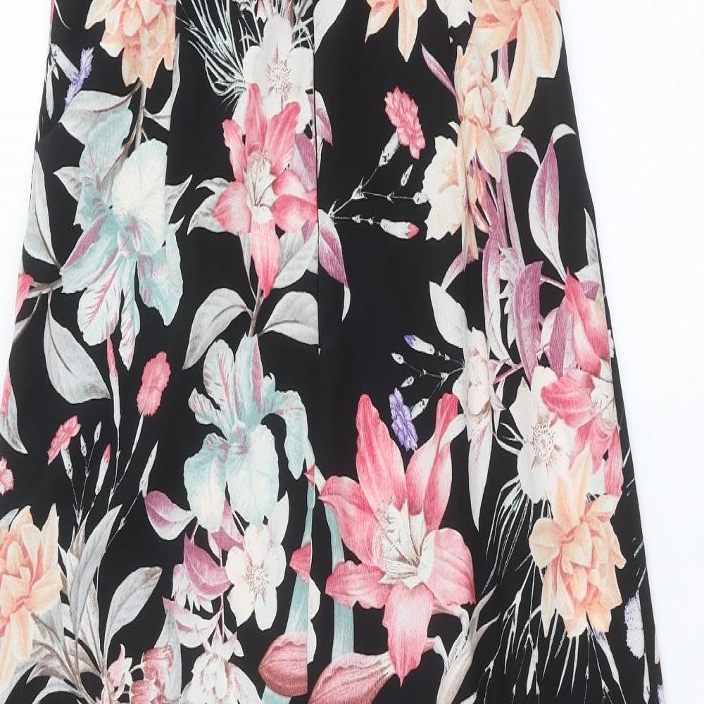 New Look Womens Black Floral  Maxi  Size 10