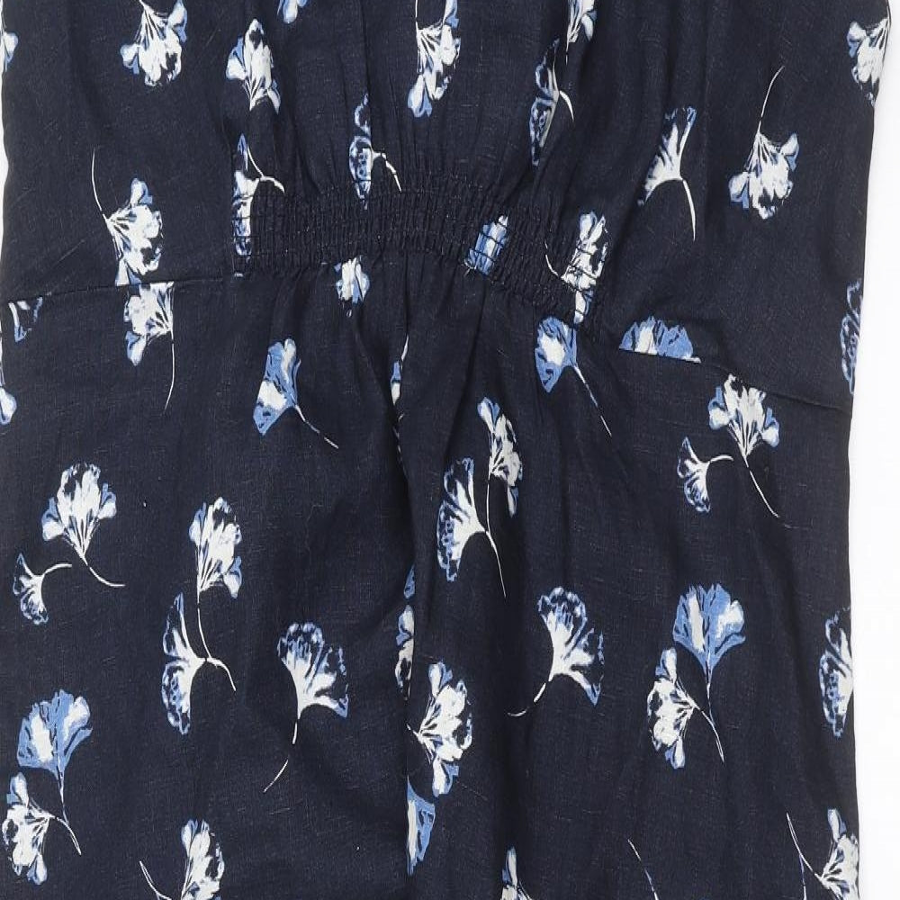 Monsoon Womens Blue Floral  Maxi  Size L