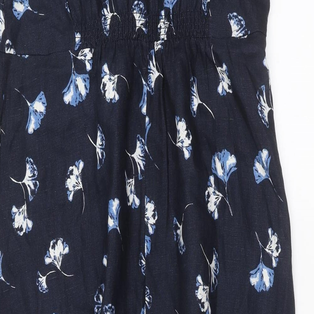 Monsoon Womens Blue Floral  Maxi  Size L