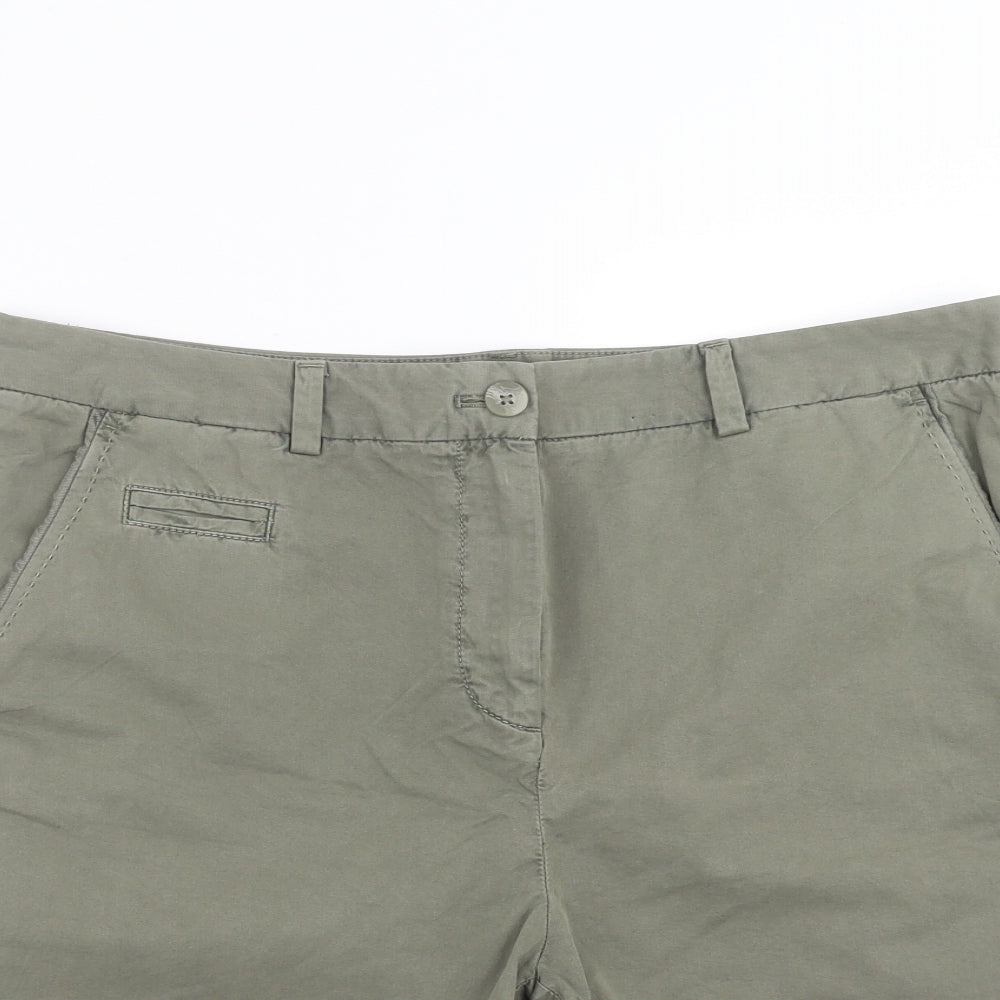 Marks and Spencer Womens Green   Chino Shorts Size 14
