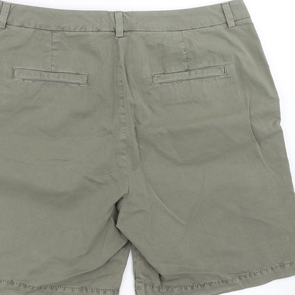 Marks and Spencer Womens Green   Chino Shorts Size 14