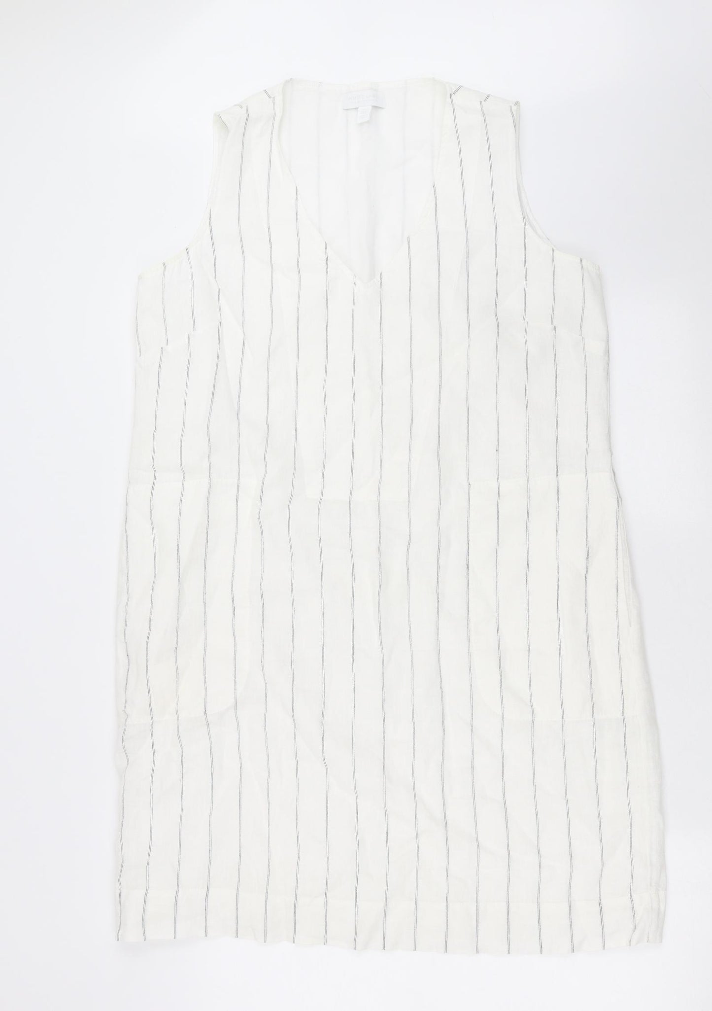 WHITE LABEL  Womens White Striped  Shift  Size 14