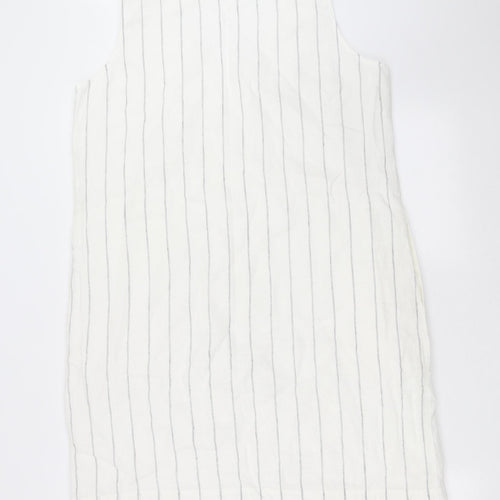 WHITE LABEL  Womens White Striped  Shift  Size 14