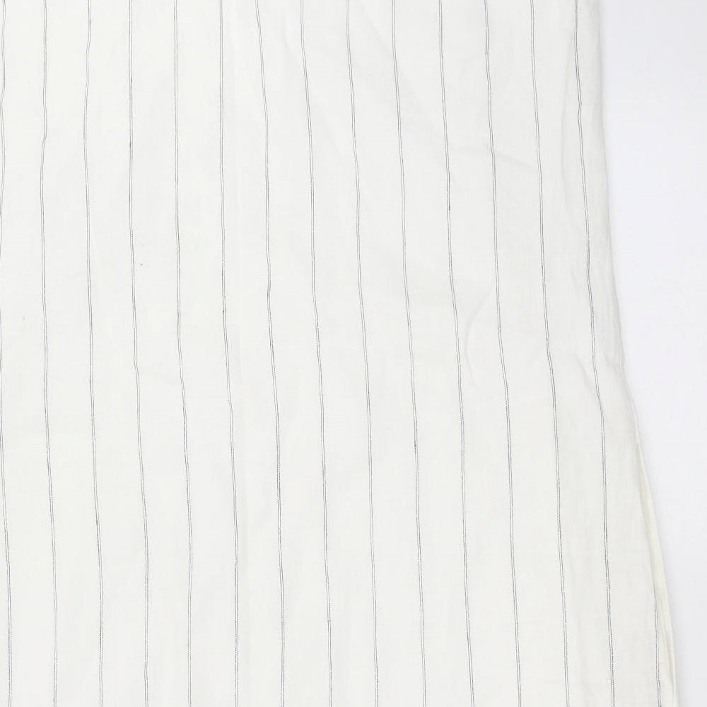 WHITE LABEL  Womens White Striped  Shift  Size 14