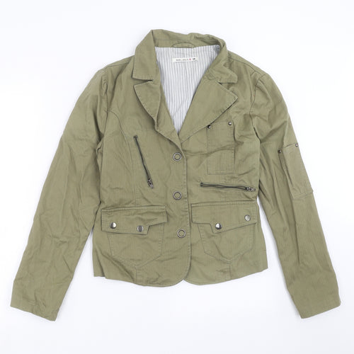 Select Womens Green Herringbone  Jacket  Size 14