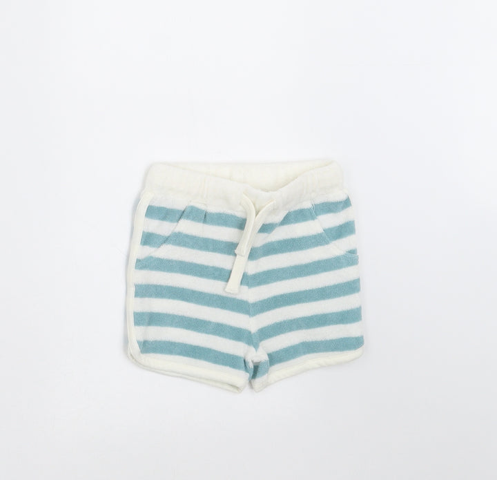 Marks and Spencer Baby Green Striped   Trousers Size 0-3 Months  - shorts